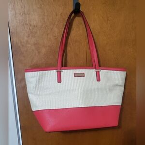 Kate Spade Pink and Cream Tote Bag